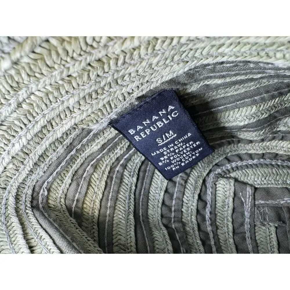 Y2K 2007 Banana Republic‎ Bucket Hat Fabric Patchwork Green Fringe Festival S/M